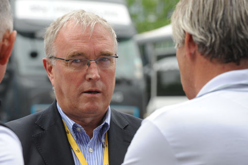 UCI president Pat McQuaid, Andy Jones at the Tour de France 2010 UCI president Pat McQuaid, Andy Jones at the Tour de France 2010