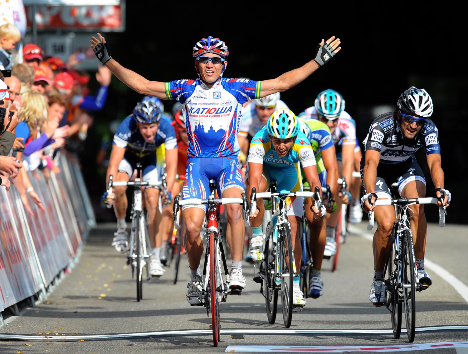 Robbie McEwen wins, stage one, Eneco Tour 2010 Robbie McEwen wins, stage one, Eneco Tour 2010