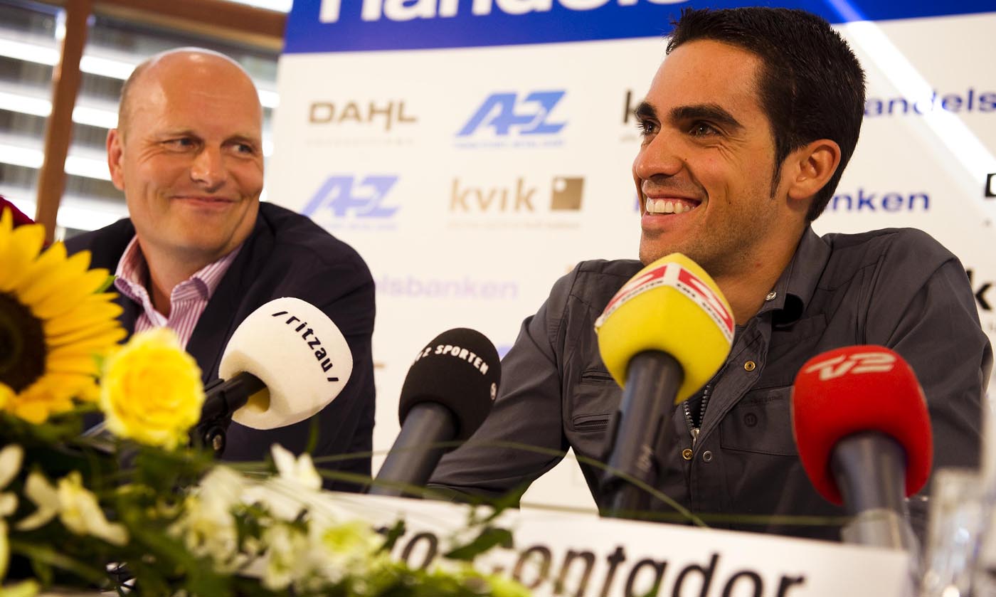 Alberto Contador and Bjarne Riis, August 2010 Alberto Contador and Bjarne Riis, August 2010
