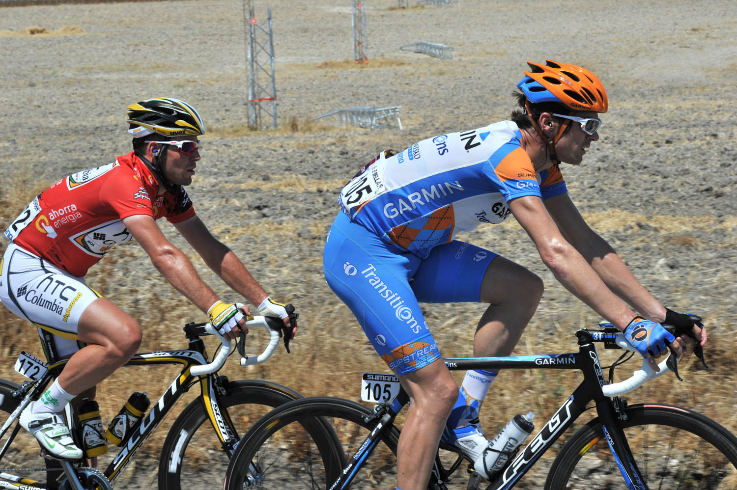 Mark Cavendish and David Millar, Vuelta a Espana 2010, stage two