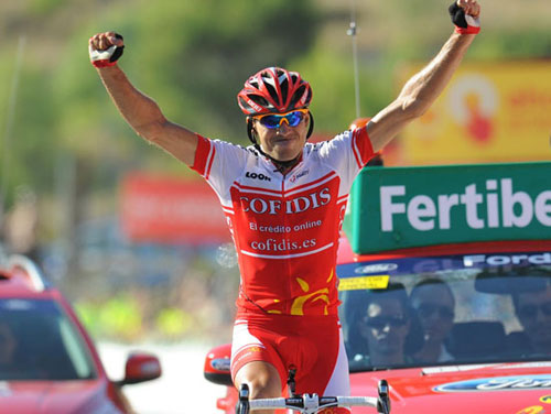 David Moncoutie wins Vuelta a Espana 2010, stage 8 David Moncoutie wins Vuelta a Espana 2010, stage 8