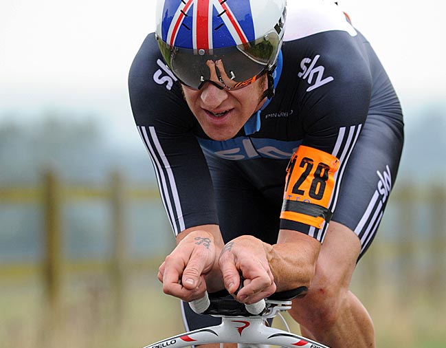 Bradley Wiggins, winner, British time trial national championships 2010 Bradley Wiggins, winner, British time trial national championships 2010