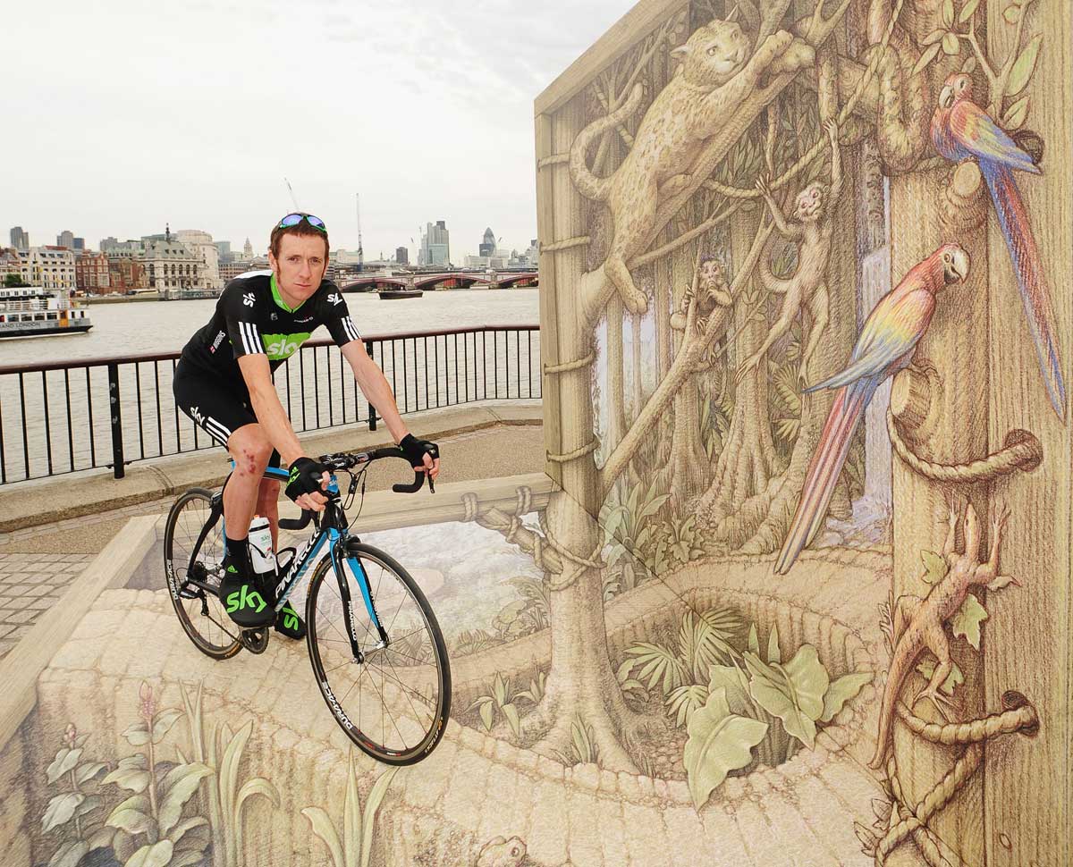 Bradley Wiggins Team Sky go green for Rainforest.jpg bradley wiggins, team sky, tour of britain, rainforest