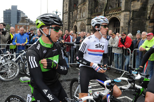 Russell Downing and Geraint Thomas, Tour of Britain 2010, stage one Russell Downing and Geraint Thomas, Tour of Britain 2010, stage one