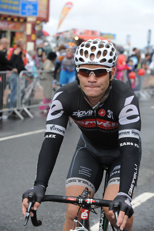 Roger Hammond at the finish, Tour of Britain 2010, stage one