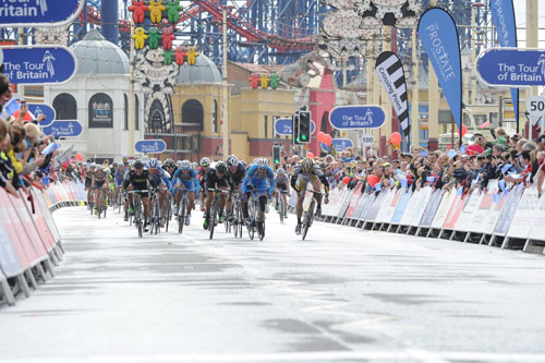 Sprint finish, Tour of Britain 2010, stage one