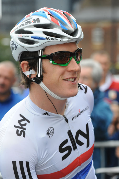 Geraint Thomas as the start, Tour of Britain 2010, stage one