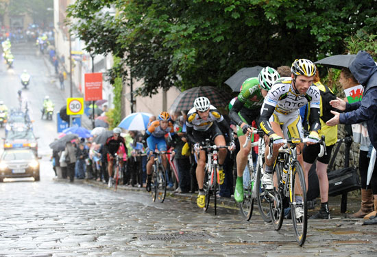 Michael Albasini attacks, Tour of Britain 2010, stage three