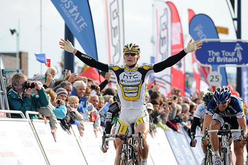 Andre Greipel wins, Tour of Britain 2010, stage 6