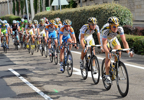 Lars Bak chases, Vuelta a Espana 2010, stage 18