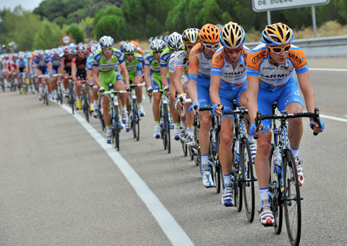 Tom Peterson chases, Vuelta a Espana 2010, stage 18