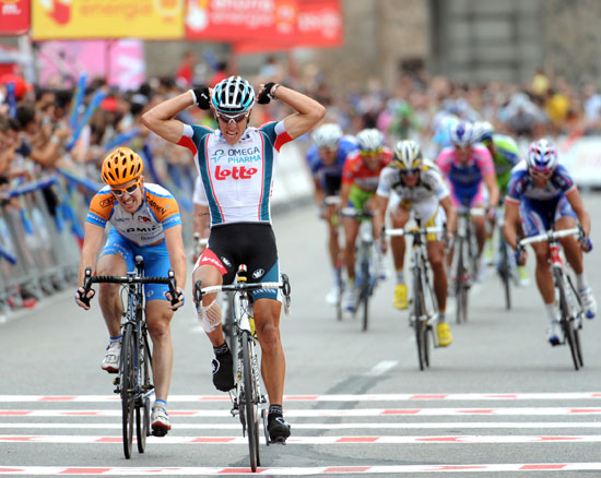 Philippe Gilbert wins, Vuelta a Espana 2010, stage 19 Philippe Gilbert wins, Vuelta a Espana 2010, stage 19