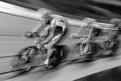 George Atkins in points race, British national track championships 2010