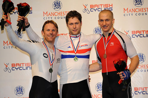 Para TT podium: Cundy, Butterworth and Byrne, British national track championships 2010