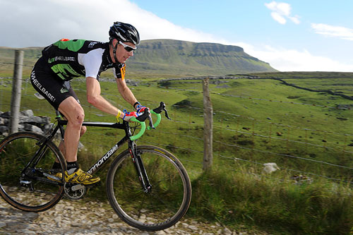 Rob Jebb descends Pen-y-ghent, Three Peaks Cyclo-Cross 2010 Rob Jebb descends Pen-y-ghent, Three Peaks Cyclo-Cross 2010