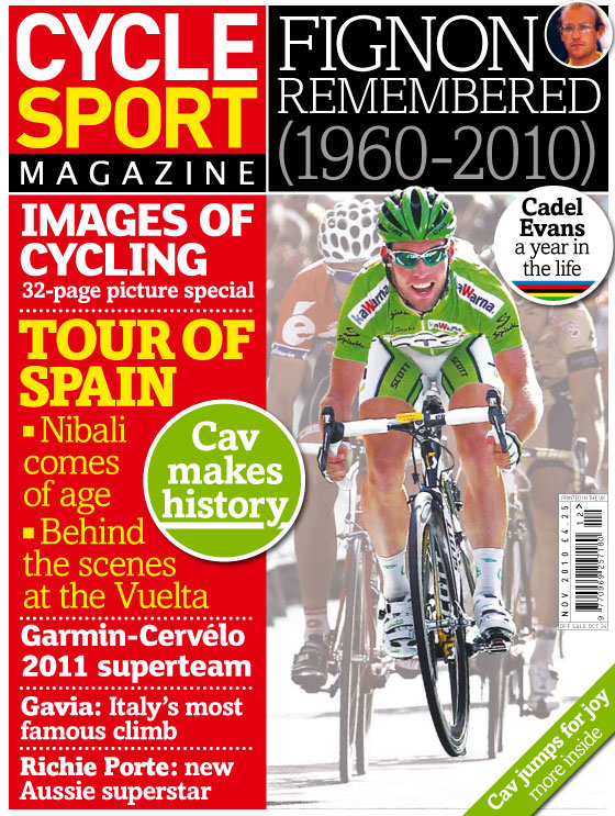 Cycle Sport November 2010 cover Cycle Sport November 2010 cover