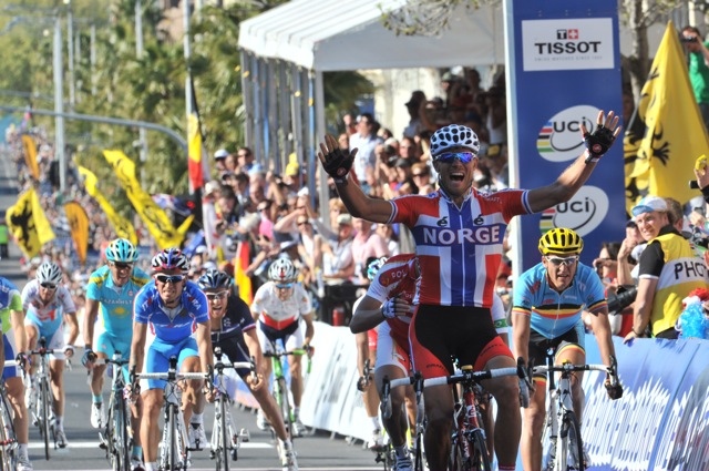 Thor Hushovd, World Championships 2010, men's road race