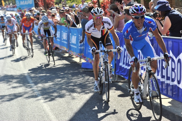 Kolobnev attack, World Champiolnships 2010, men's road race