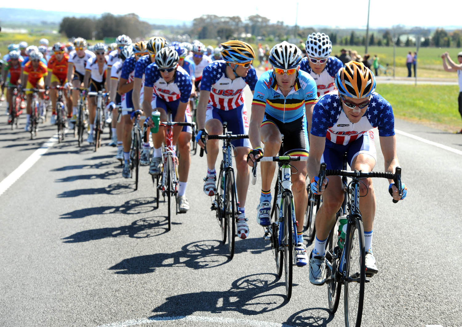 David Zabriskie chases, World Championships 2010, men's road race