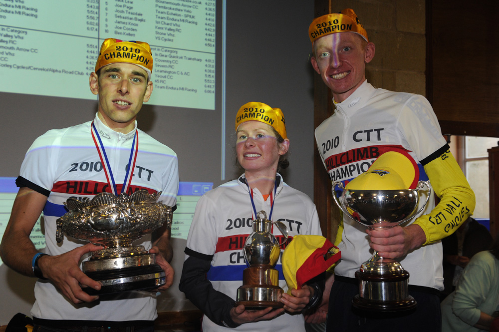 The champions: Fleeman, Hamel and Baines, National Hill-Climb Championships 2010