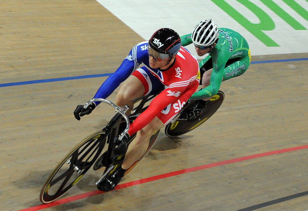 Chris Hoy and Felix English, European Track Championships 2010, day two