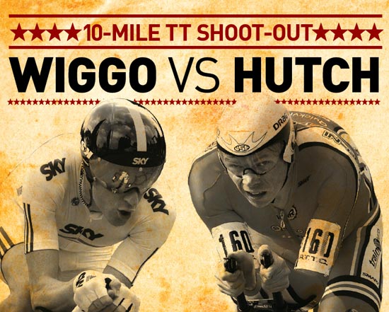 Bradley Wiggins versus Michael Hutchinson time trial Bradley Wiggins versus Michael Hutchinson time trial