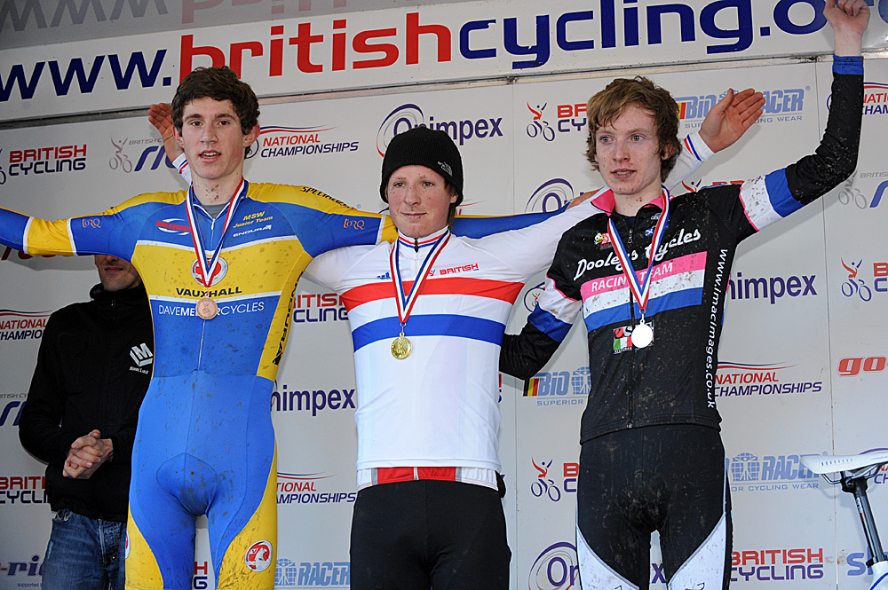Junior men's podium, Cyclo-Cross National Championships 2011