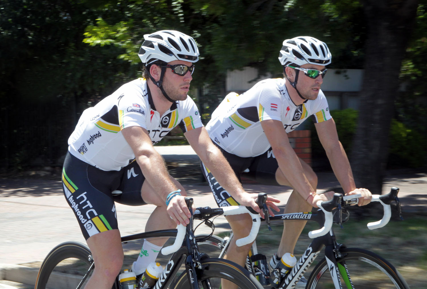 Mark Cavendish and Bernhard Eisel, Tour Down Under 2011 Mark Cavendish and Bernhard Eisel, Tour Down Under 2011