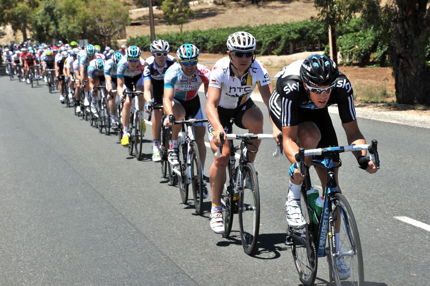 Matt Hayman chases, Tour Down Under 2011, stage one Matt Hayman chases, Tour Down Under 2011, stage one