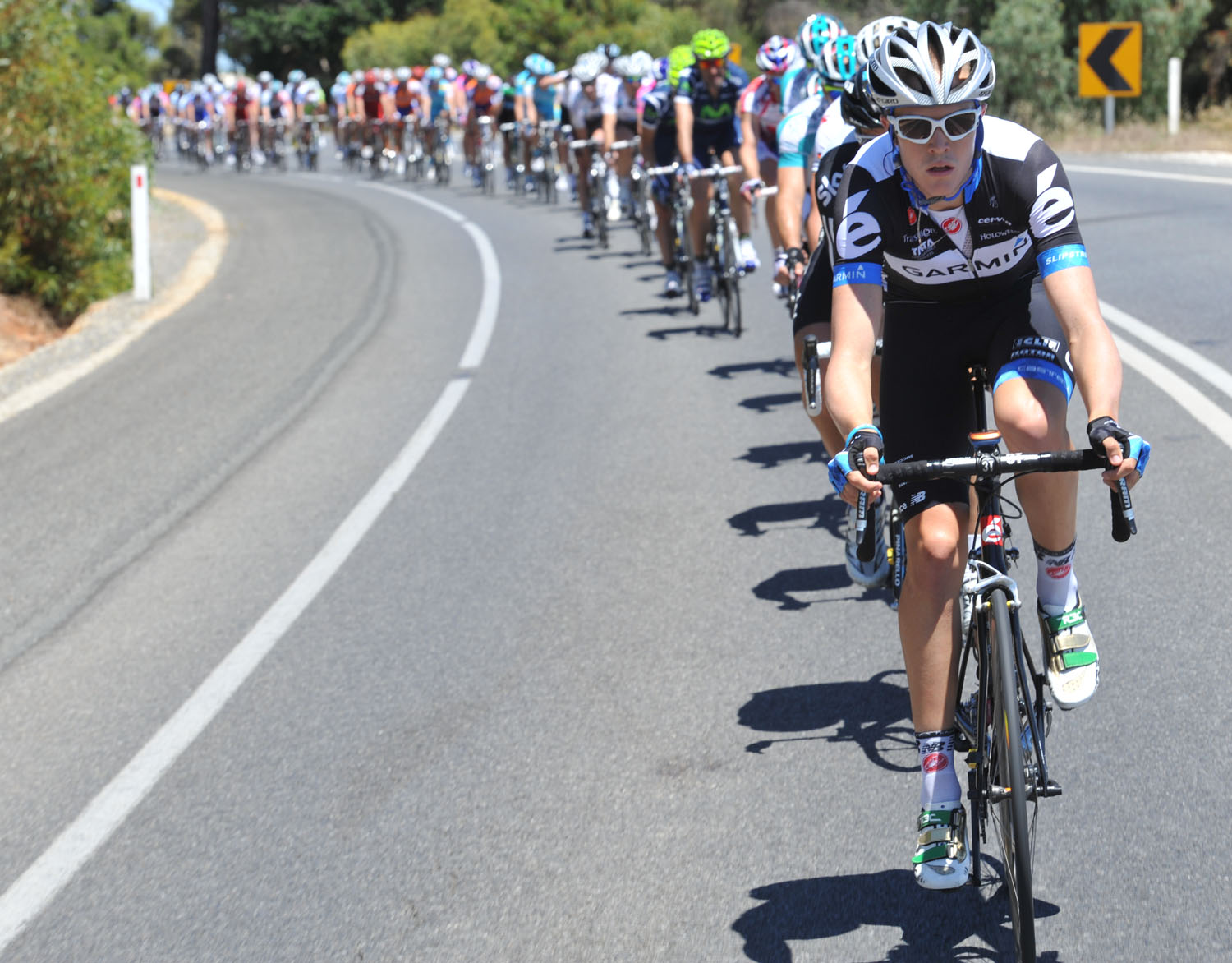 Meyer chases, Tour Down Under 2011, stage one