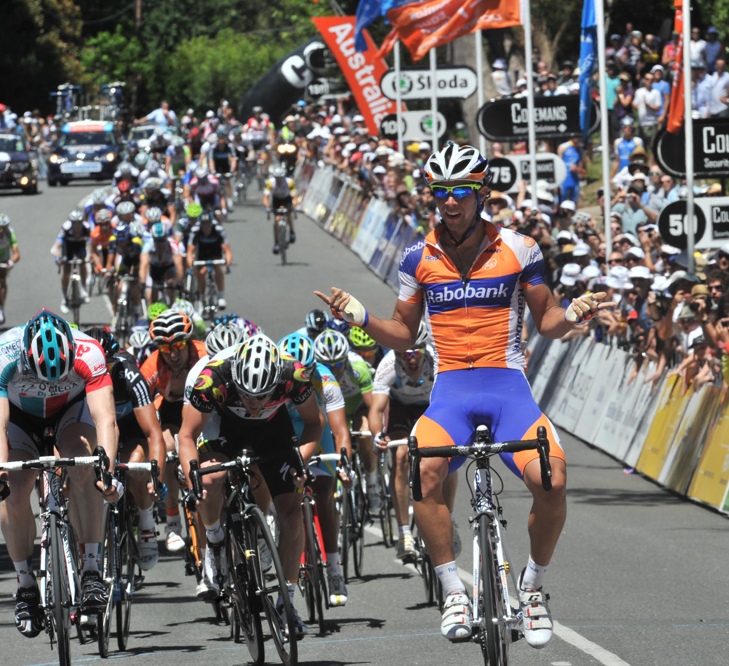 Mike Matthews wins, Tour Down Under 2011, stage three