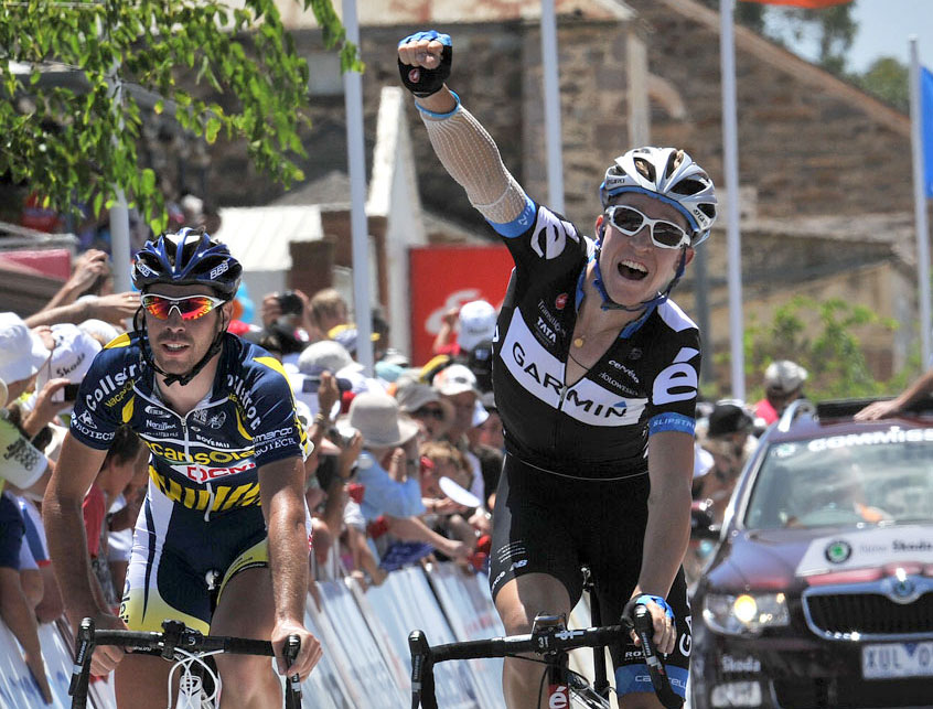 Cameron Meyer wins Tour Down Under 2011 stage four Cameron Meyer wins Tour Down Under 2011 stage four