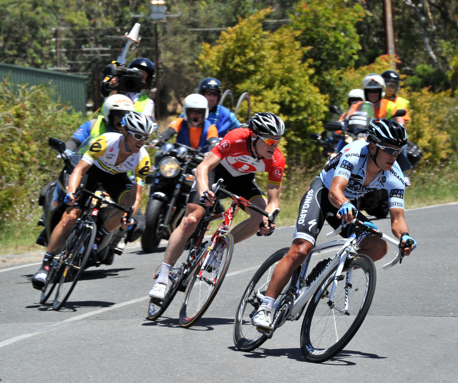 Richie Porte, Ben Hermans and Jack Bobridge, Tour Down Under 2011, stage five