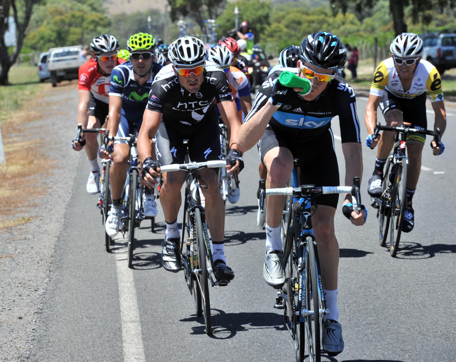 Michael Rogers in the escape, Tour Down Under 2011, stage five