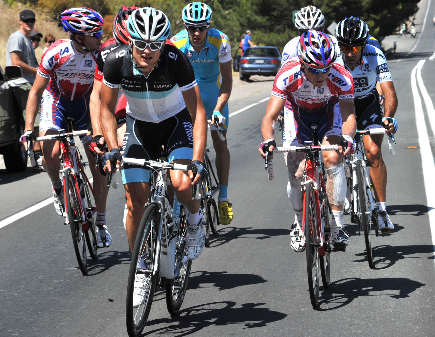 Davide Vigano in the escape, Tour Down Under 2011, stage five