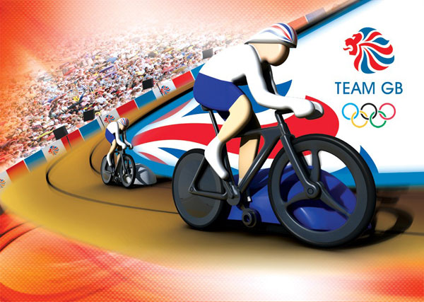 Scalextric Team GB cycling set Scalextric Team GB cycling set