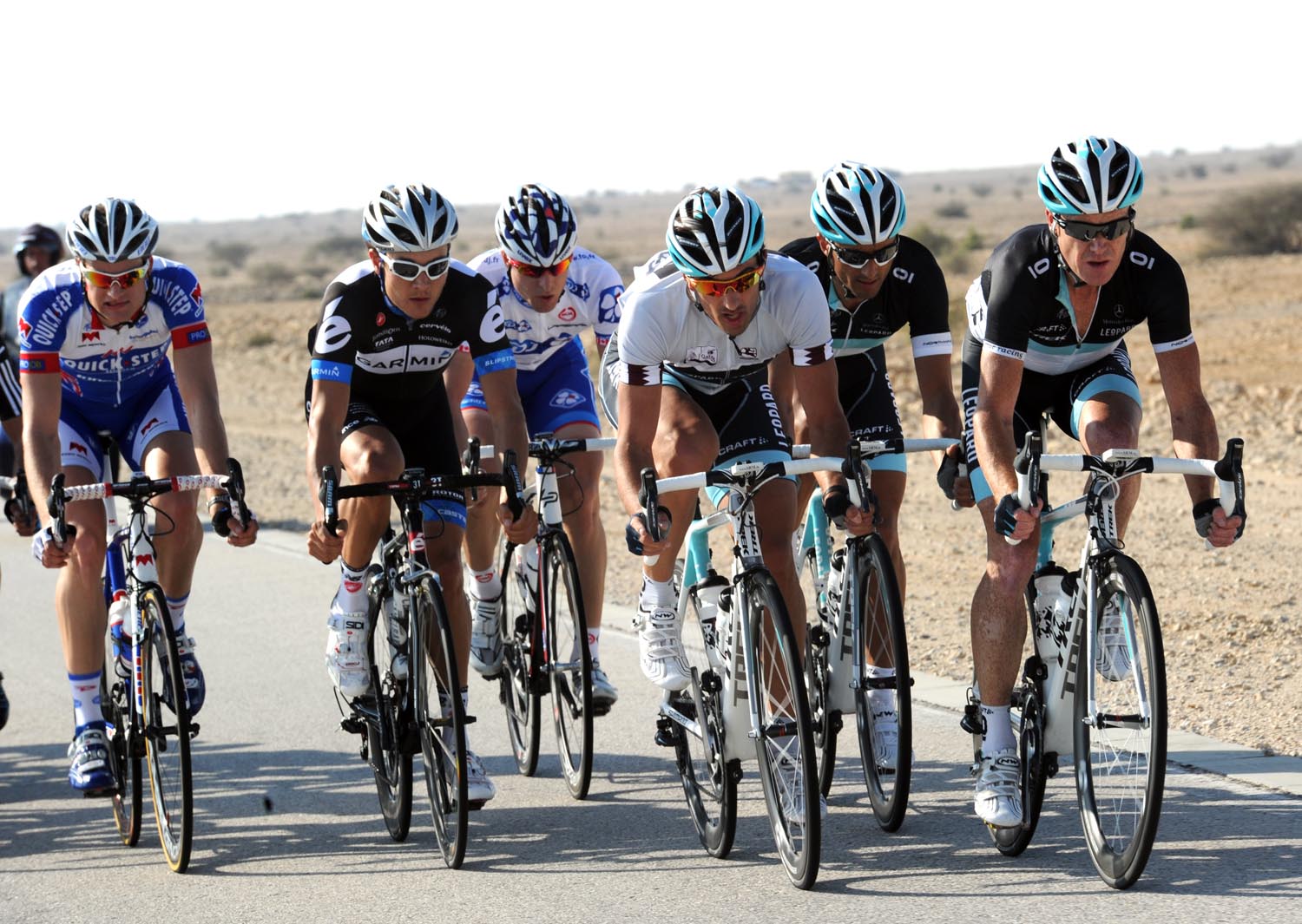 Cancellara, O'Grady and Bennati, Tour of Qatar 2011, stage one