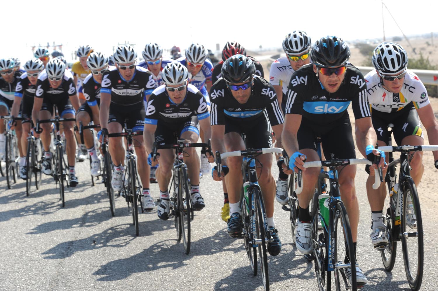 Roger Hammond and Jeremy Hunt, Tour of Qatar 2011, stage one Roger Hammond and Jeremy Hunt, Tour of Qatar 2011, stage one