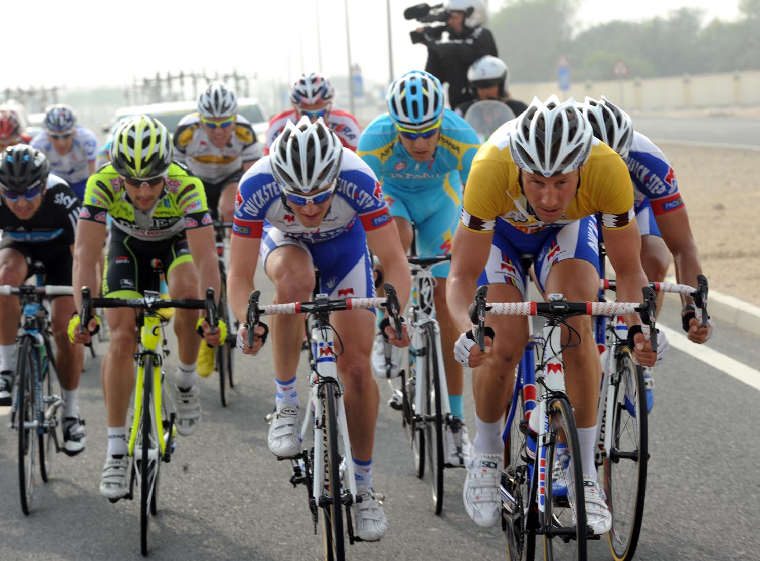 Tom Boonen chases, Tour of Qatar 2011, stage three