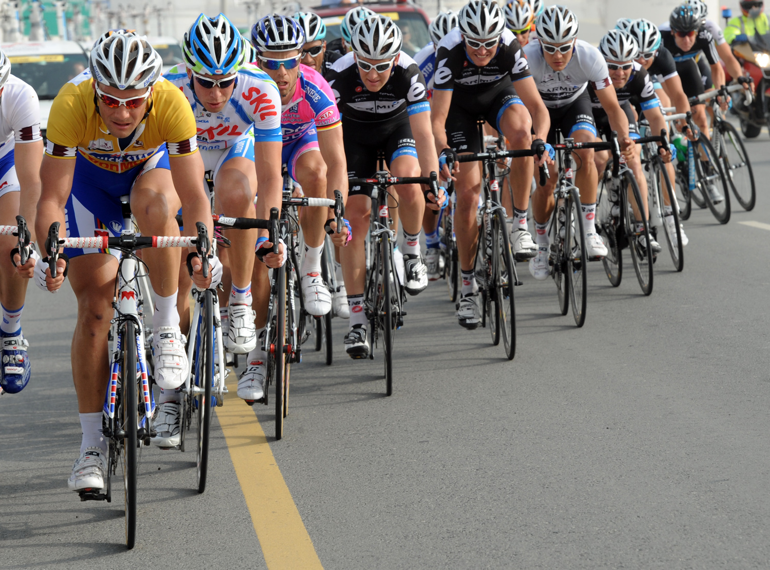 Tom Boonen escape, Tour of Qatar 2011, stage three
