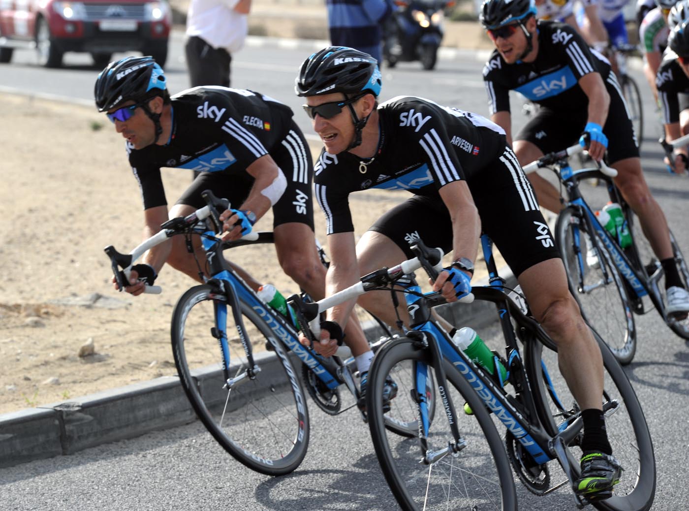 Arvesen and Flecha, Tour of Qatar 2011, stage four