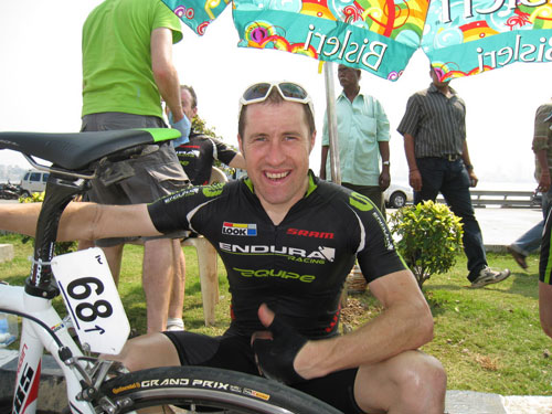 Wilkinson after his fourth spot, Tour de Mumbai 2011 Wilkinson after his fourth spot, Tour de Mumbai 2011