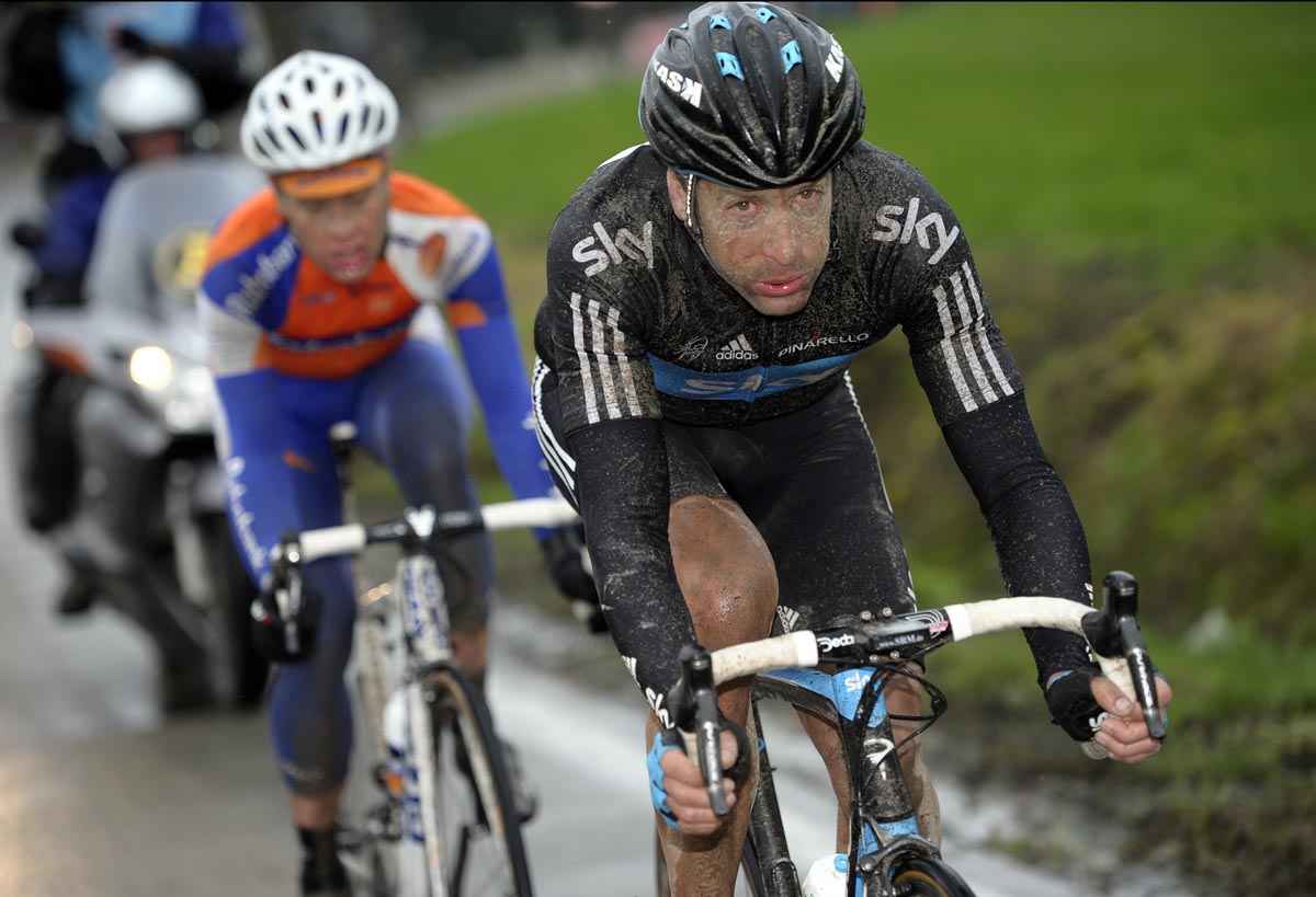 Juan Antonio Flecha and Sebastian Langeveld, Omloop Het Nieuwsblad 2011 Juan Antonio Flecha and Sebastian Langeveld, Omloop Het Nieuwsblad 2011