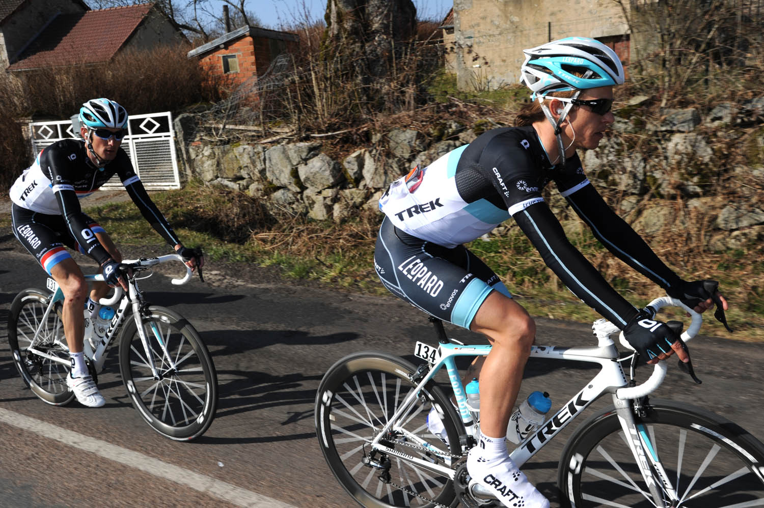 Linus Gerdemann and Frank Schleck, Paris-Nice 2011, stage three