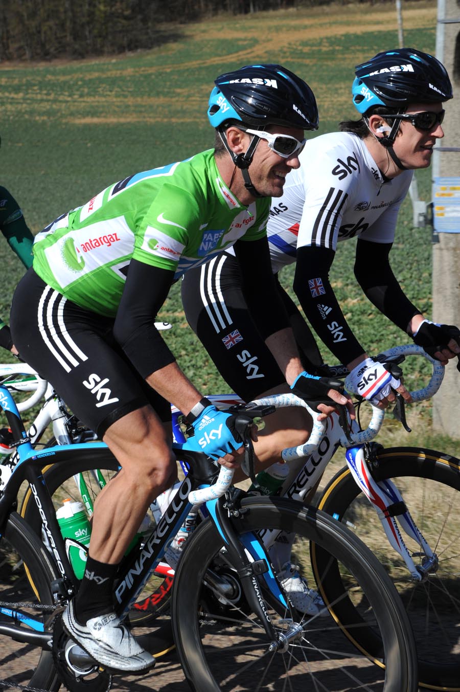 Greg Henderson and Geraint Thomas, Paris-Nice 2011, stage three