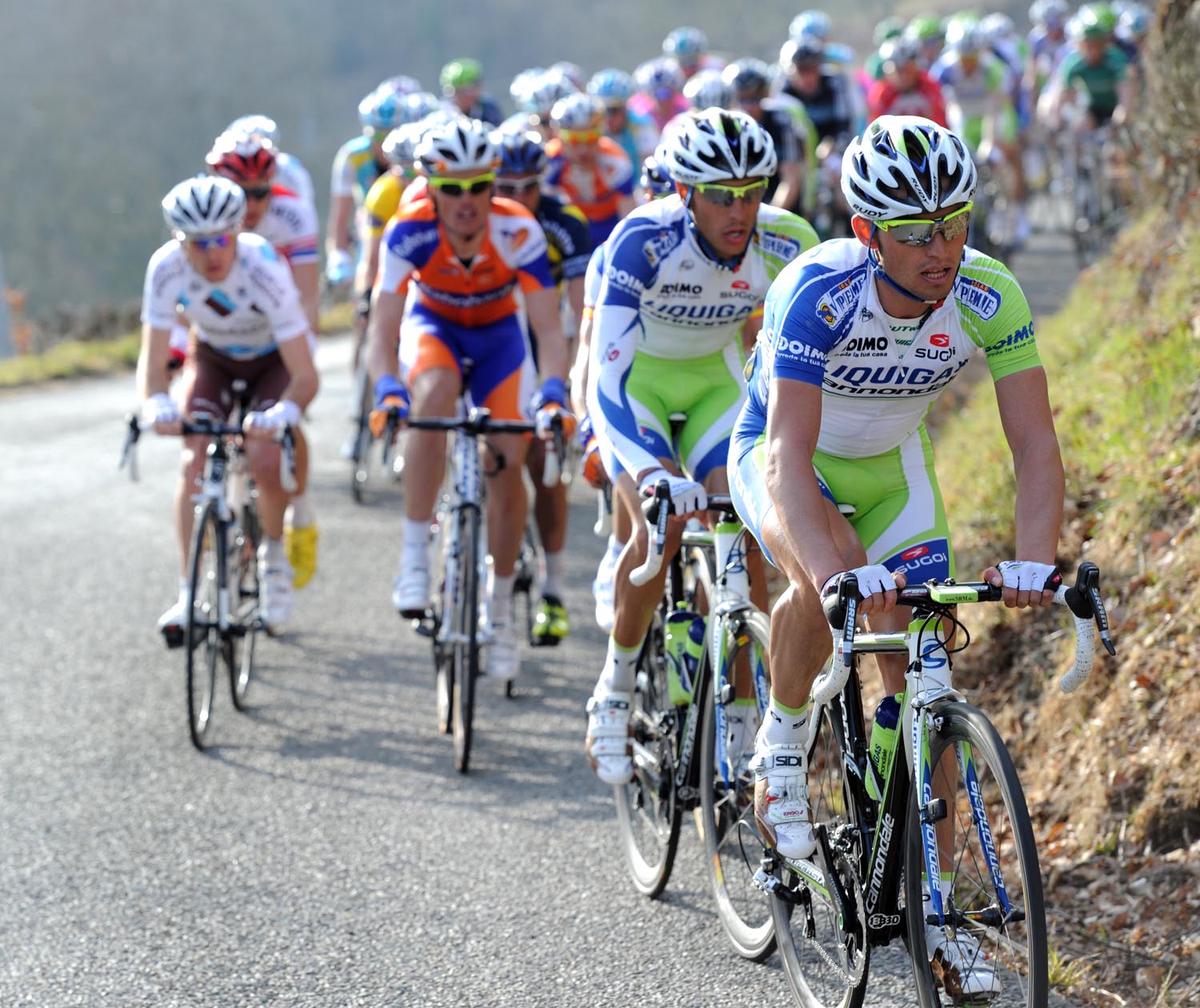 Liquigas chase, Paris-Nice 2011, stage four