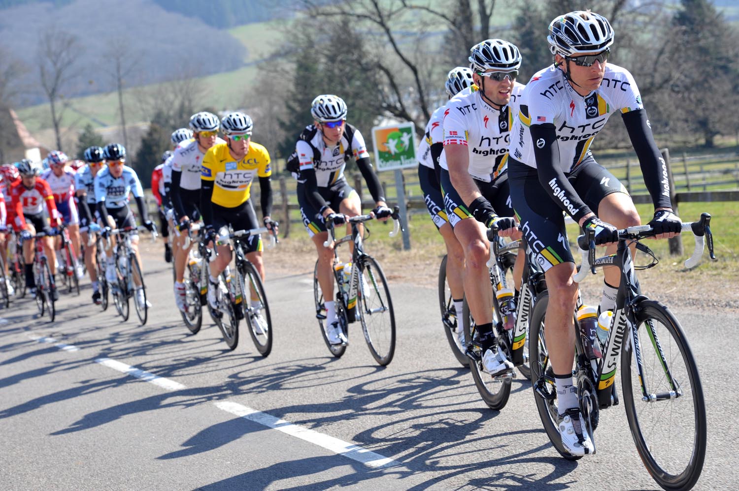 Danny Pate at the front, Paris-Nice 2011, stage four