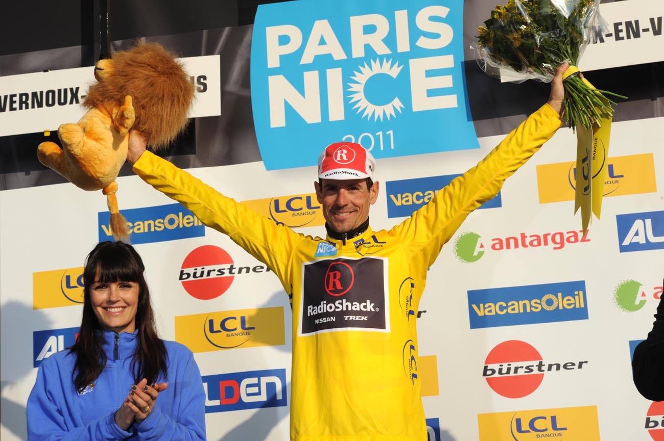 Andreas Kloden takes race lead, Paris-Nice 2011, stage five