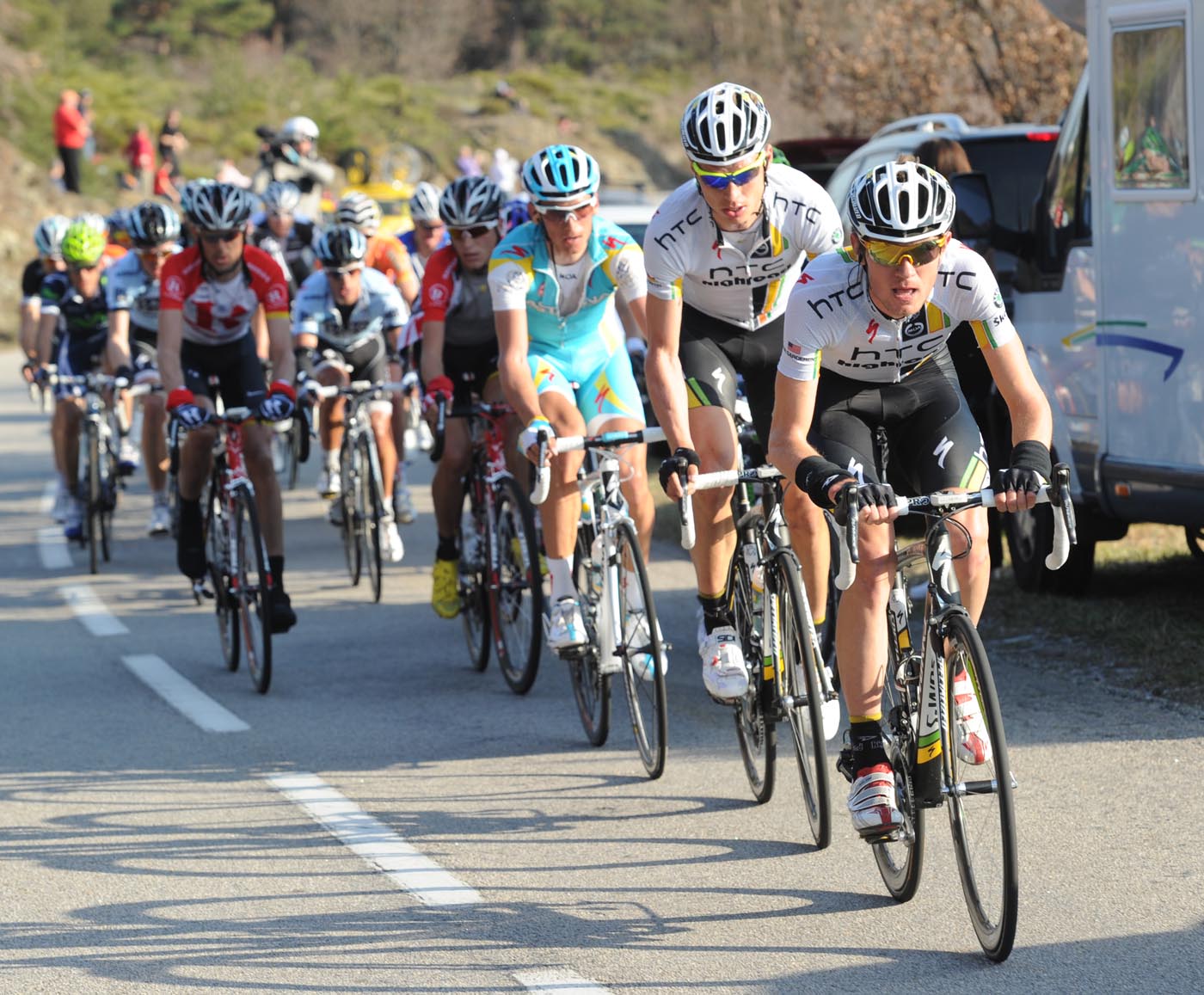 Tejay Van Garderen chases, Paris-Nice 2011, stage five