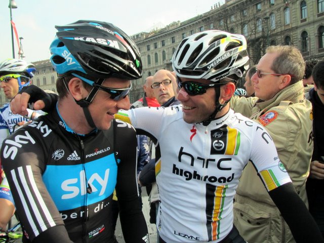 Bradley Wiggins and Mark Cavendish, Milan-San Remo 2011, start